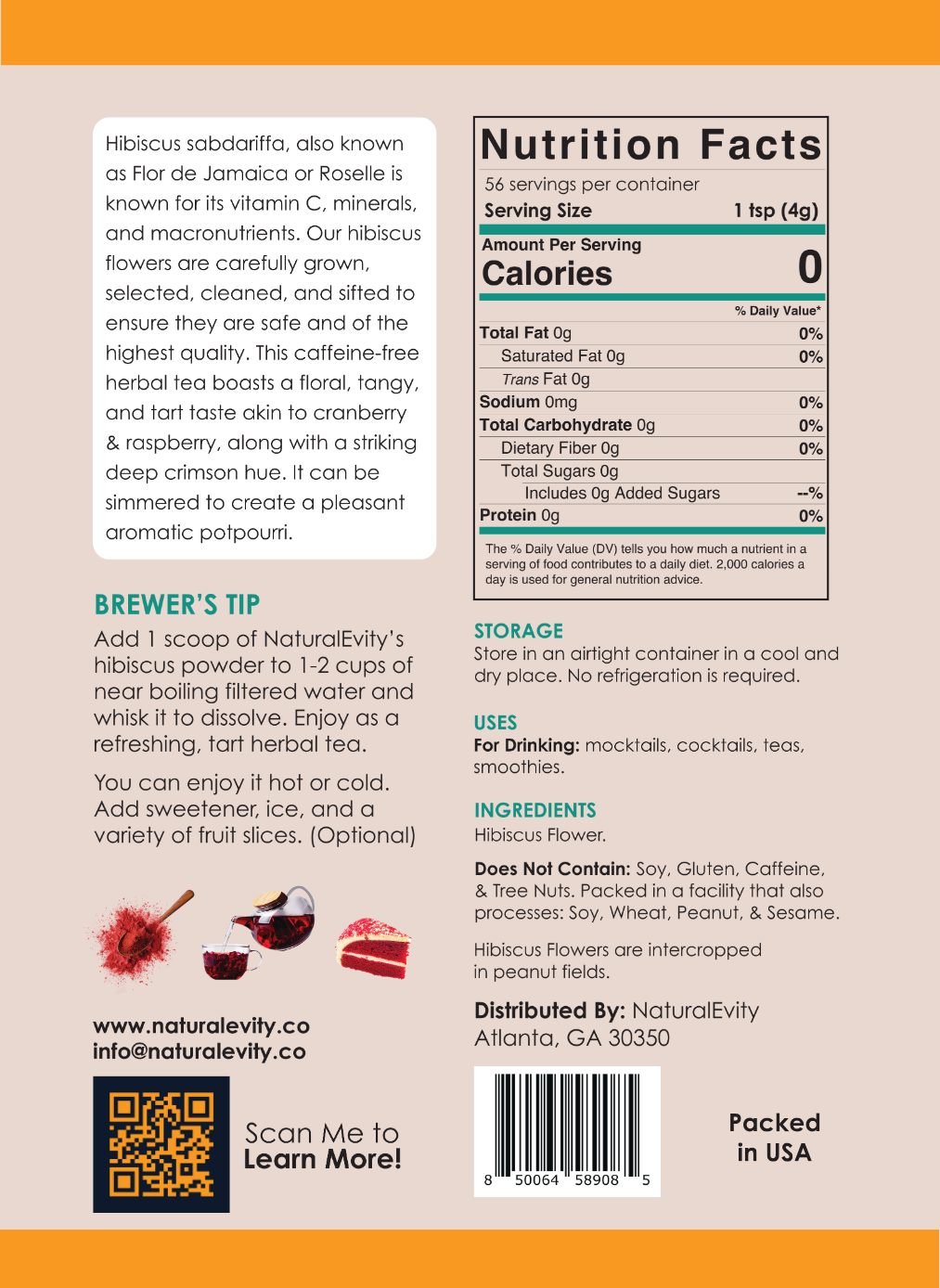 Ayurveda Hibiscus Powder for Hair, Face & Tea, Vitamin C Rich